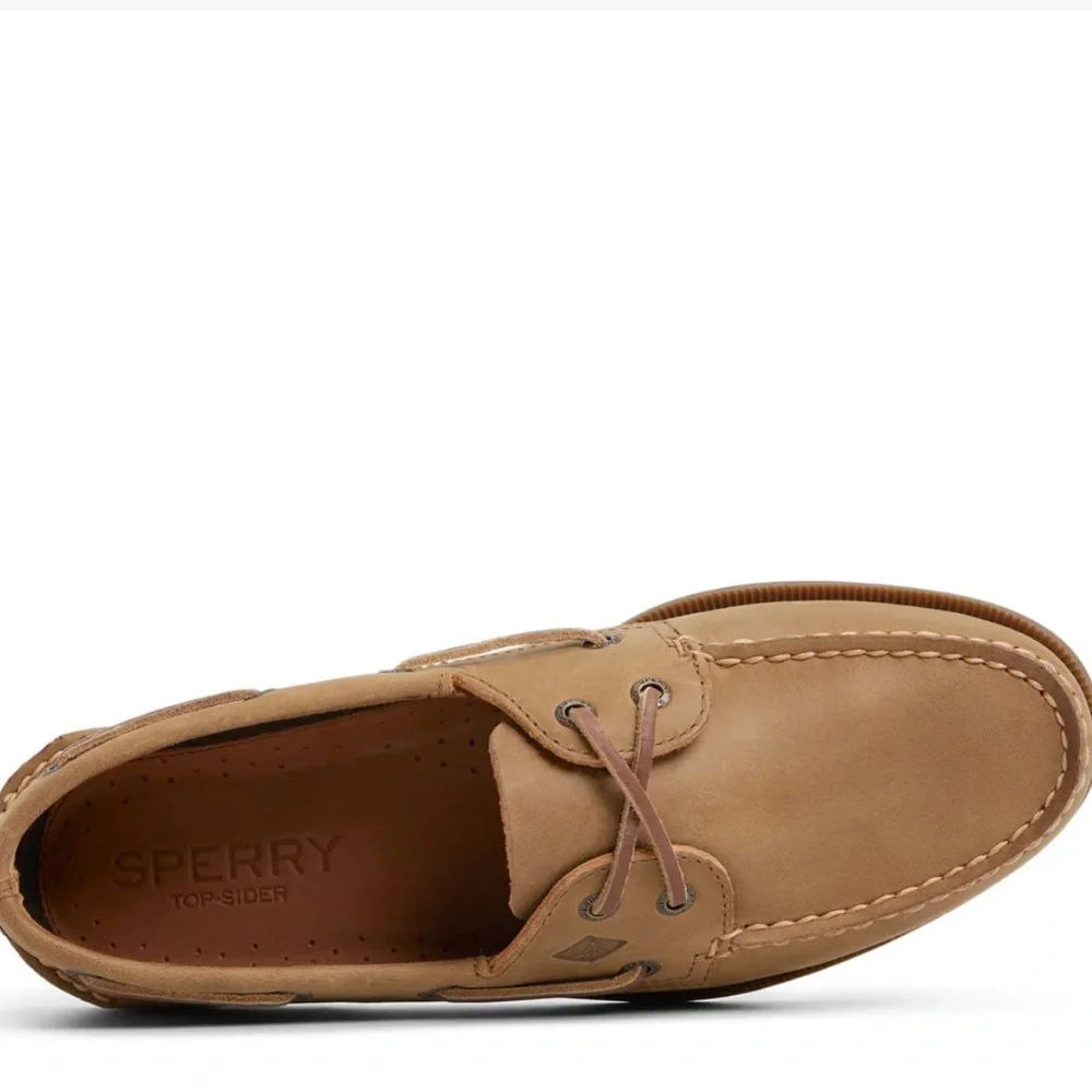 New Sperry Men's Tan Authentic Original 2-Eye‎ Boat Shoes Leather Preppy Classic